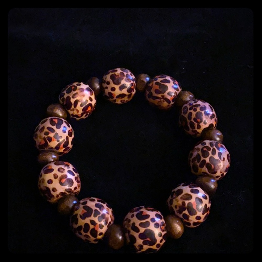 cheetah 5 for $10 print bracelet